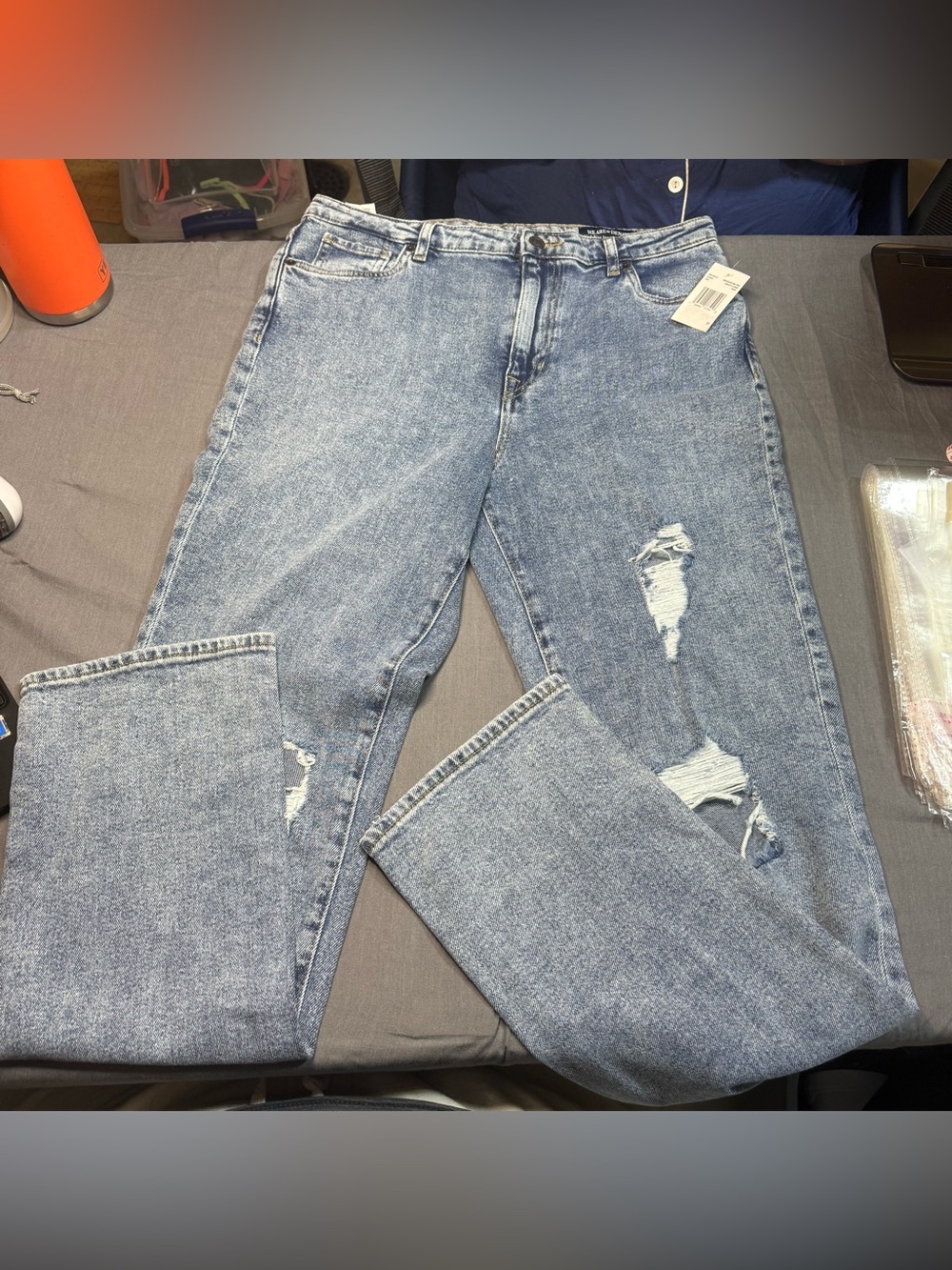 Buffalo David Bitton Light Blue Straight Leg Jeans